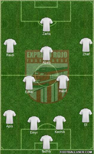 CD Expreso Rojo 4-5-1 football formation