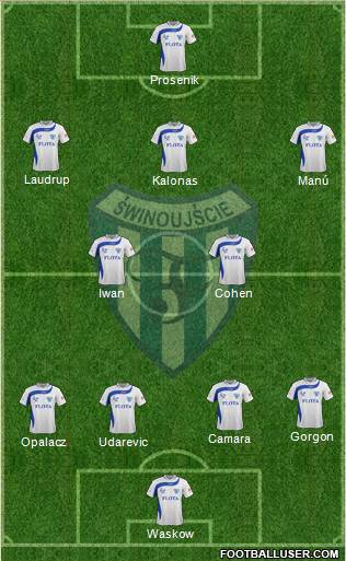 Flota Swinoujscie 4-2-3-1 football formation