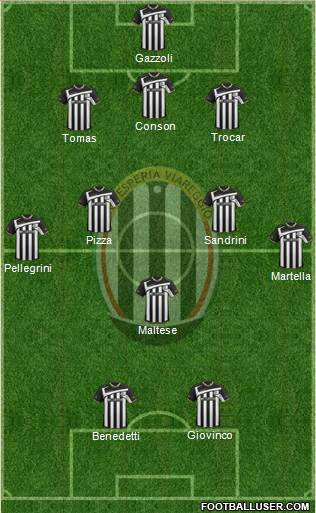 Esperia Viareggio football formation
