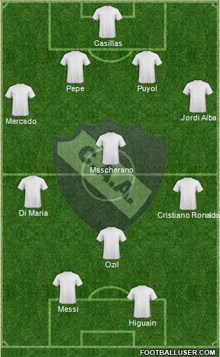 Alvarado 4-3-1-2 football formation