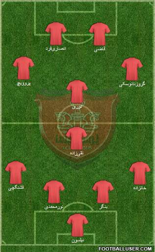 Persepolis Tehran football formation