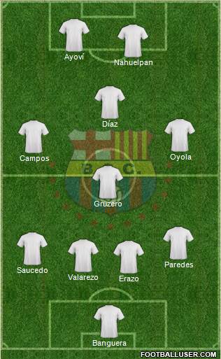 Barcelona SC 3-4-1-2 football formation
