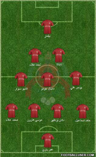 Al-Rayyan Sports Club 4-3-2-1 football formation