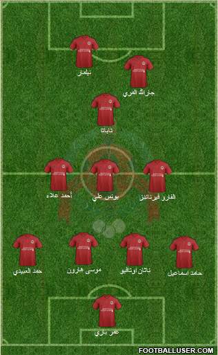 Al-Rayyan Sports Club 4-3-1-2 football formation