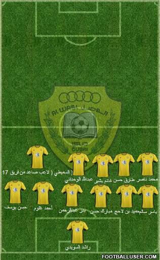 Al-Wasl 4-2-2-2 football formation