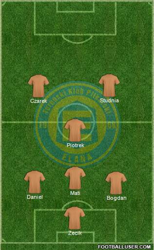 TKP Elana Torun 3-5-1-1 football formation
