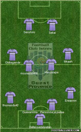 Football Club Istres Ouest-Provence 4-2-2-2 football formation