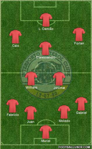 Interporto FC 4-4-2 football formation