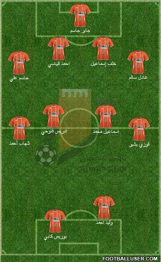 Ajman 4-4-2 football formation