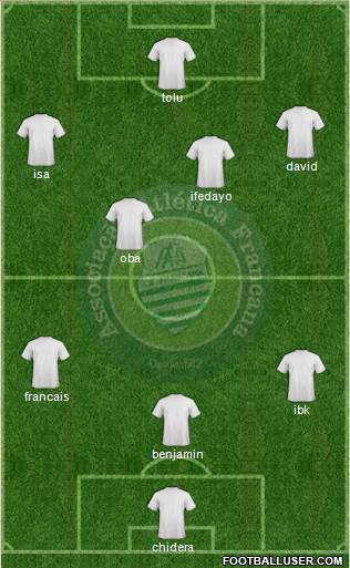 AA Francana 4-5-1 football formation
