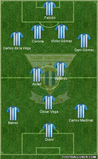 C.D. Leganés S.A.D. 4-3-1-2 football formation