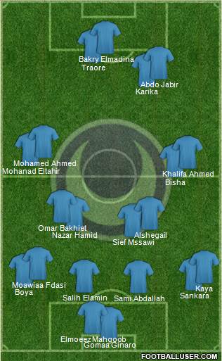 Al-Hilal Omdurman 4-2-2-2 football formation