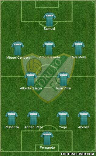 Coruxo F.C. 4-2-3-1 football formation
