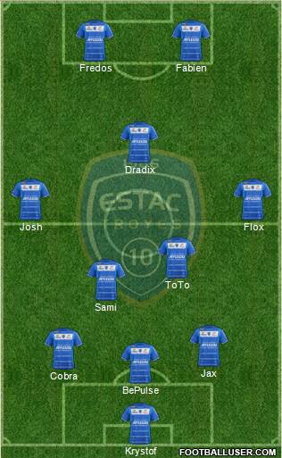 Esperance Sportive Troyes Aube Champagne 3-5-2 football formation