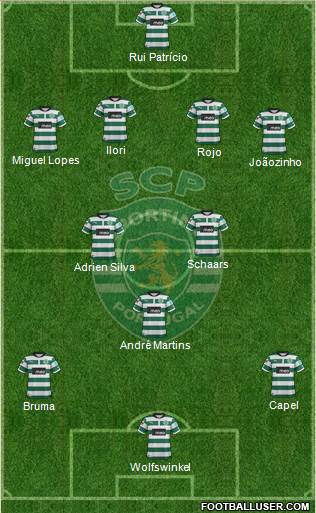 Sporting Clube de Portugal - SAD 4-4-1-1 football formation