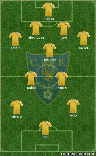 Orihuela C.F. 4-4-2 football formation