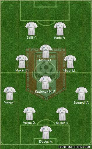FC Dabas 5-3-2 football formation