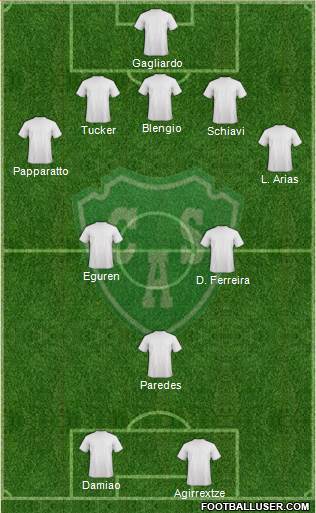 Sarmiento de Junín 5-3-2 football formation