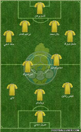 Al-Gharrafa Sports Club 4-5-1 football formation