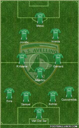 Avellino 4-3-2-1 football formation