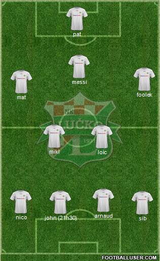 NK Lucko 4-2-3-1 football formation