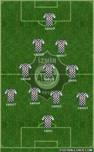 Altay 3-4-2-1 football formation