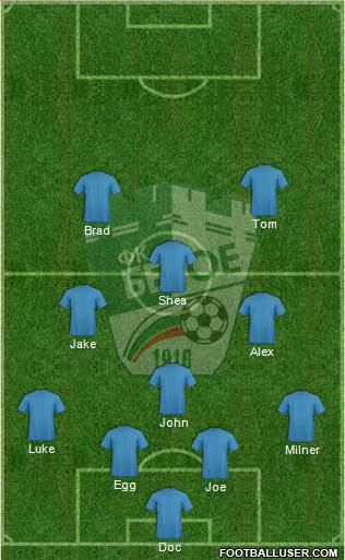 Beroe (Stara Zagora) 4-3-1-2 football formation