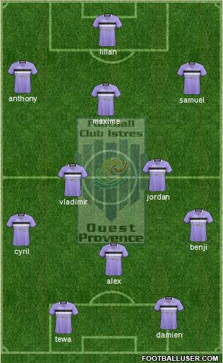 Football Club Istres Ouest-Provence 4-1-4-1 football formation