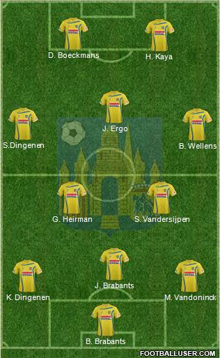 KVC Westerlo 3-5-2 football formation