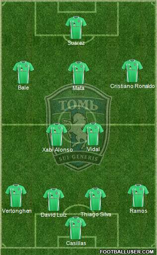 Tom Tomsk 4-2-3-1 football formation