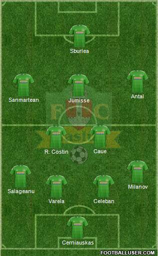 FC Vaslui 4-1-4-1 football formation