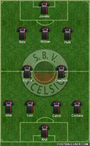 SBV Excelsior 4-2-3-1 football formation