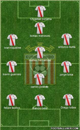 CD Provincial Curicó Unido 3-4-2-1 football formation