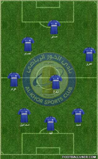Al-Khor Sports Club 3-4-3 football formation