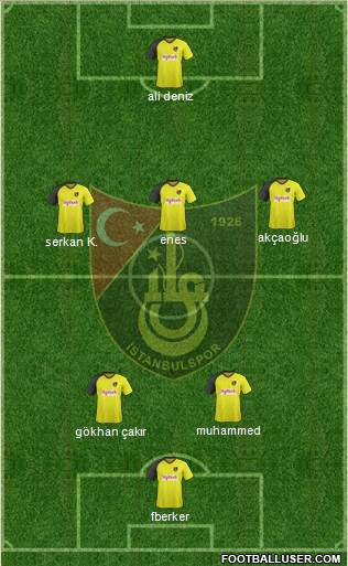 Istanbulspor A.S. 4-3-2-1 football formation