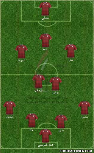 Al-Wahda (UAE) 4-5-1 football formation