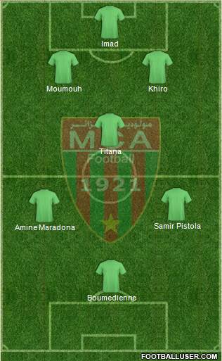 Mouloudia Club d'Alger 3-5-1-1 football formation