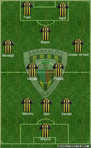 Barakaldo C.F. 3-5-2 football formation