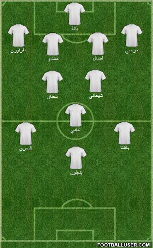 FUS Rabat 4-2-1-3 football formation