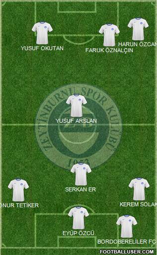 Zeytinburnuspor 5-4-1 football formation