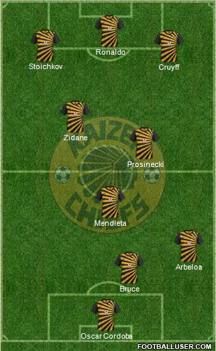 Kaizer Chiefs 5-4-1 football formation