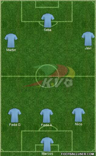 KV Oostende 4-2-1-3 football formation