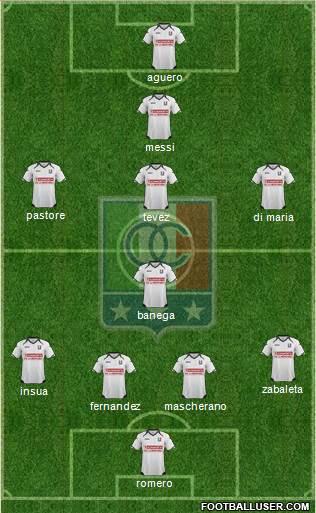 CD Once Caldas 4-4-1-1 football formation