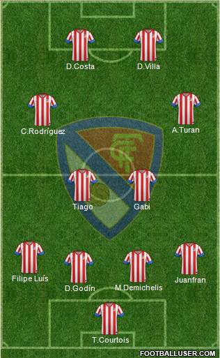 Terrassa F.C., S.A.D. 4-2-2-2 football formation
