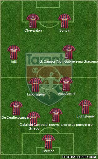 Taranto 4-2-2-2 football formation