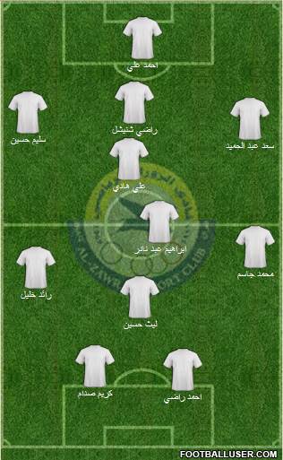 Al-Zawra'a Sports Club 4-4-2 football formation