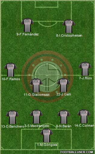 Club Sportivo Miramar Misiones 4-4-2 football formation