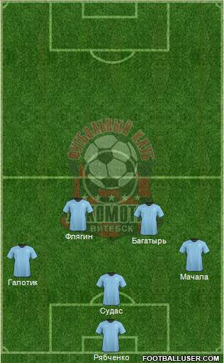 FC Vitebsk 4-1-2-3 football formation