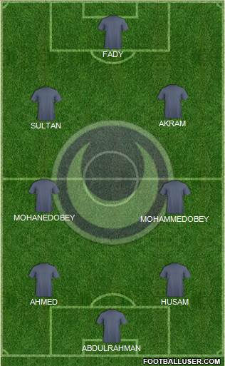 Al-Hilal Omdurman 3-4-3 football formation