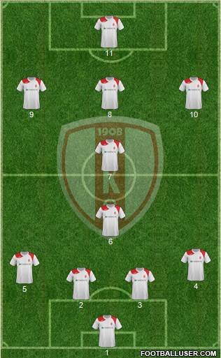 Lodzki Klub Sportowy 4-5-1 football formation